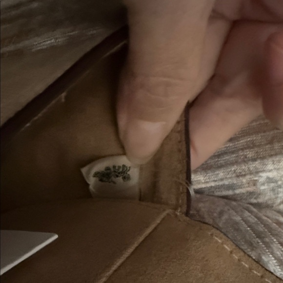 Coach Mini Cross Body Bag in Brown and Cream with Gold Chain - Picture 9 of 10